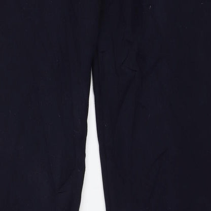Womens UK Size 12 M&S Regular Fit Dress Pants Blue Trousers
