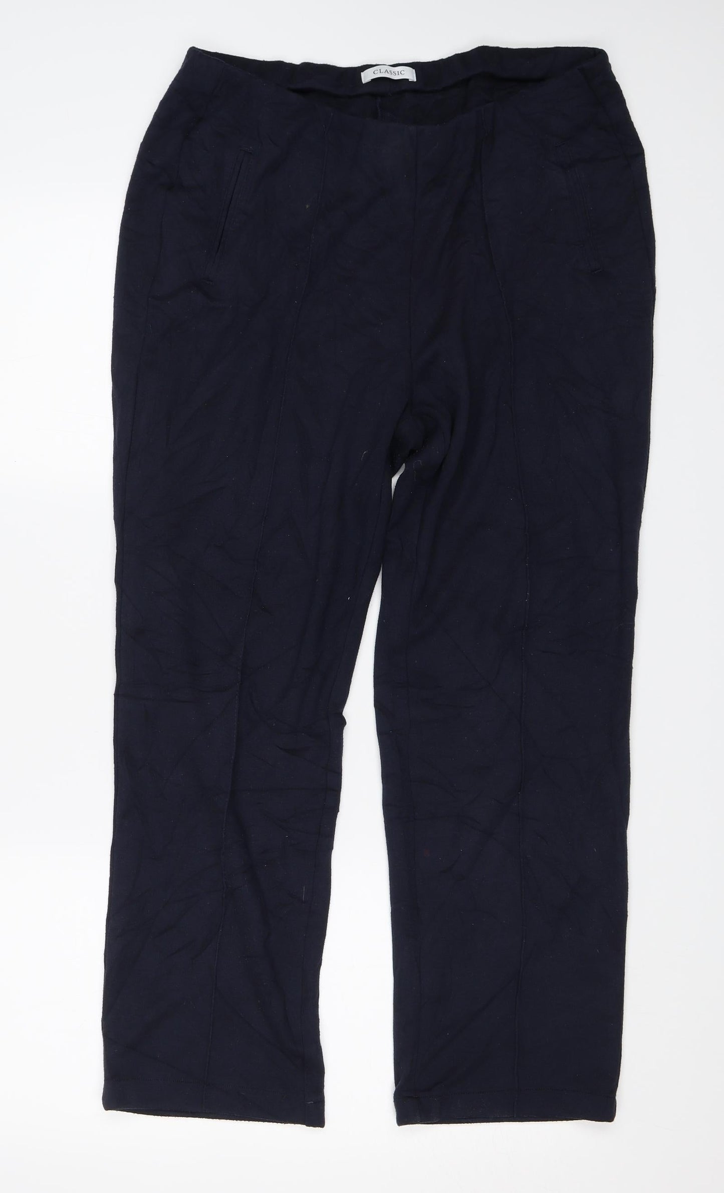 Womens UK Size 16 M&S Regular Fit  Blue Trousers