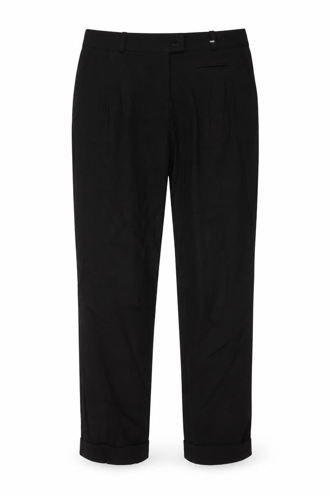 Womens UK Size 10 Topshop Regular Fit Dress Pants Black Trousers