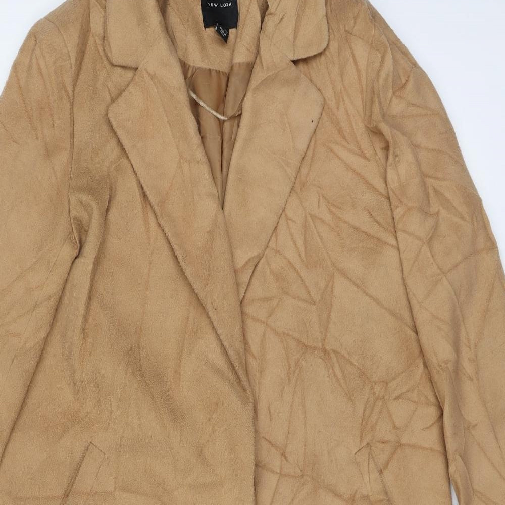 Womens UK Size 12 New Look Brown Overcoat
