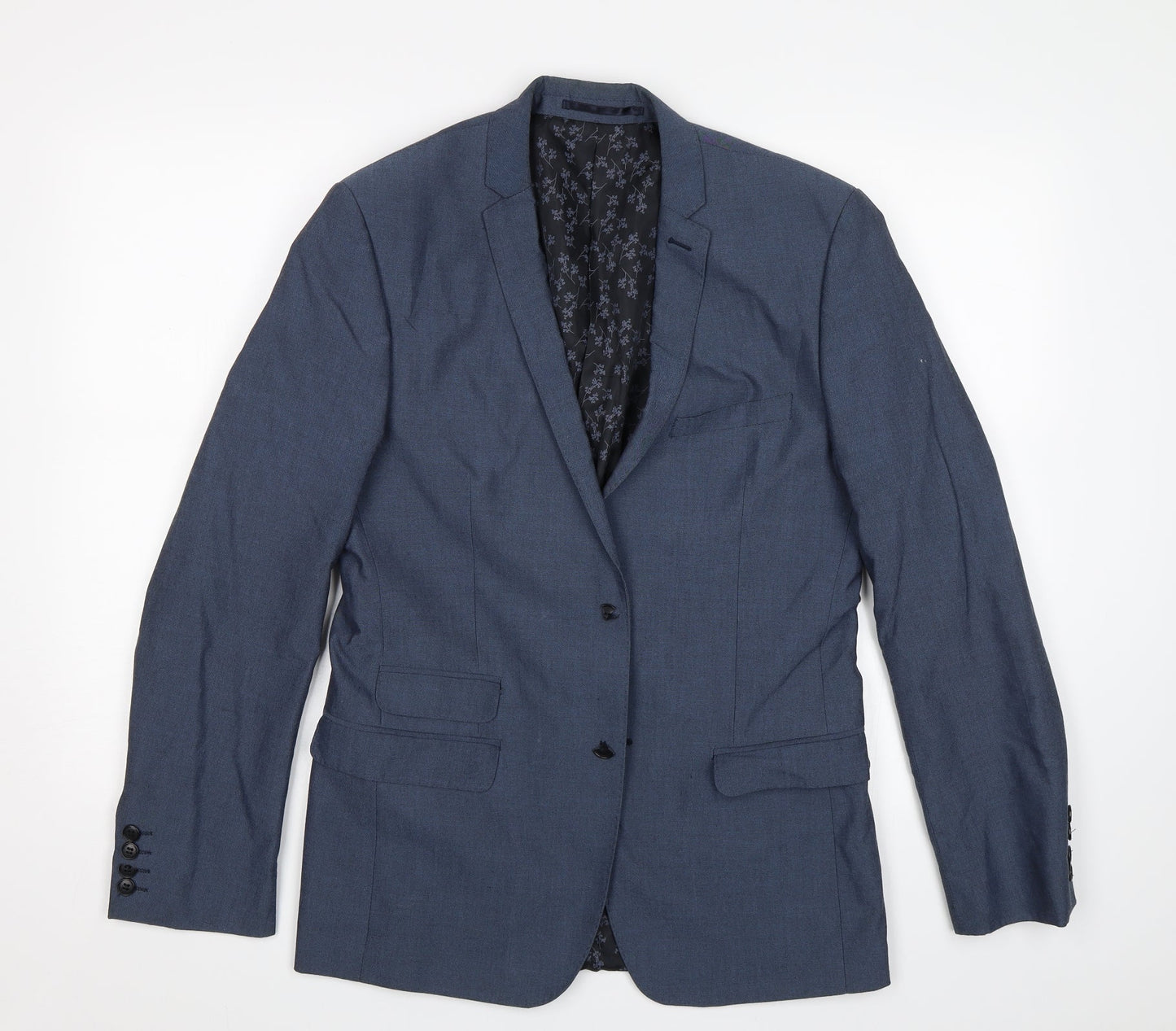 Mens UK Size 38 limehaus Regular Blue Suit Jacket