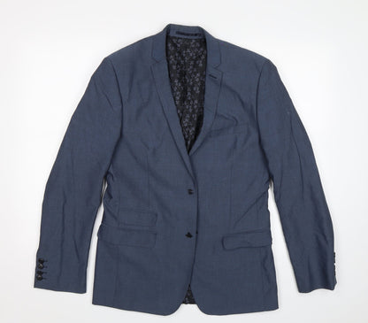 Mens UK Size 38 limehaus Regular Blue Suit Jacket