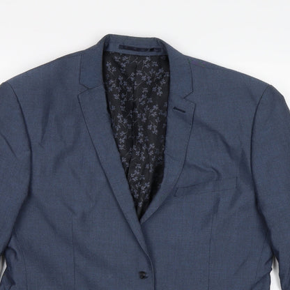 Mens UK Size 38 limehaus Regular Blue Suit Jacket