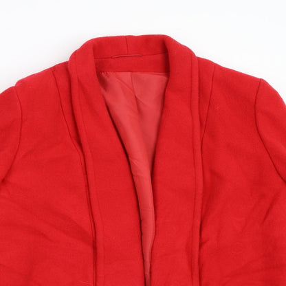 Kashmour Womens Red   Overcoat Coat Size M