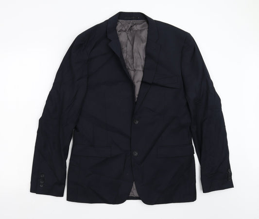 Mens UK Size 40 Topman Regular Blue Suit Jacket