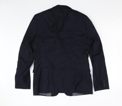 Mens UK Size 40 Topman Regular Blue Suit Jacket