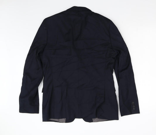 Mens UK Size 40 Topman Regular Blue Suit Jacket