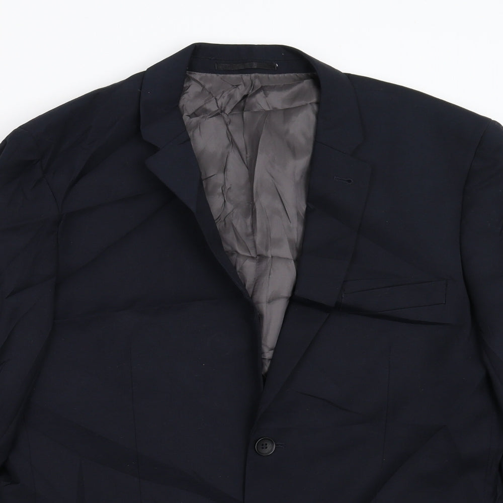 Mens UK Size 40 Topman Regular Blue Suit Jacket