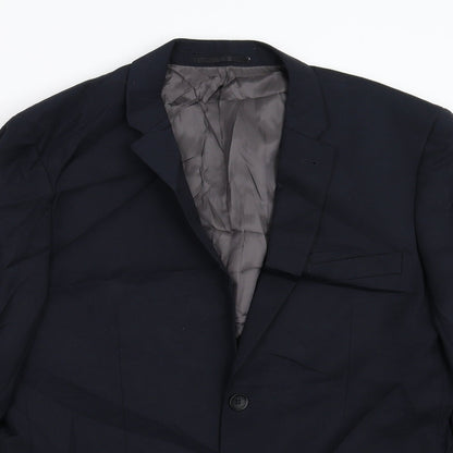 Mens UK Size 40 Topman Regular Blue Suit Jacket