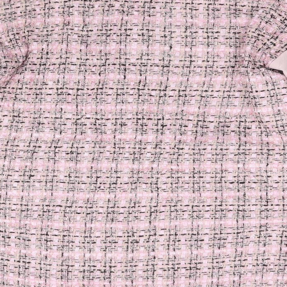 Liliya Stalmakova Womens Pink Check  Overcoat Coat Size L
