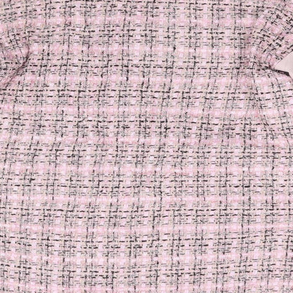 Liliya Stalmakova Womens Pink Check  Overcoat Coat Size L