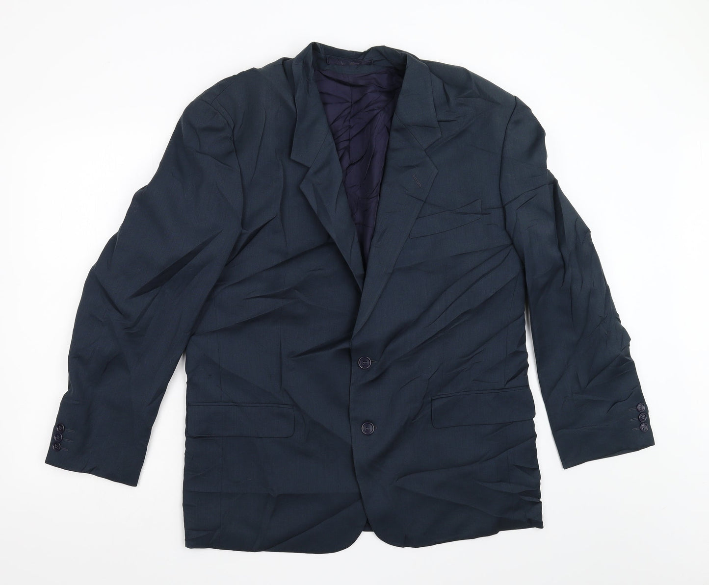 Mens UK Size 44 David Moss Regular Blue Suit Jacket