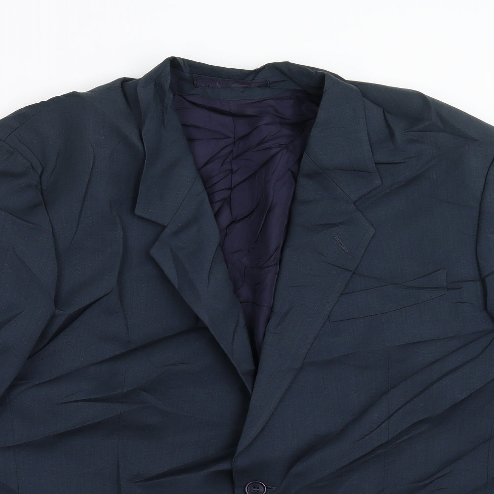 Mens UK Size 44 David Moss Regular Blue Suit Jacket