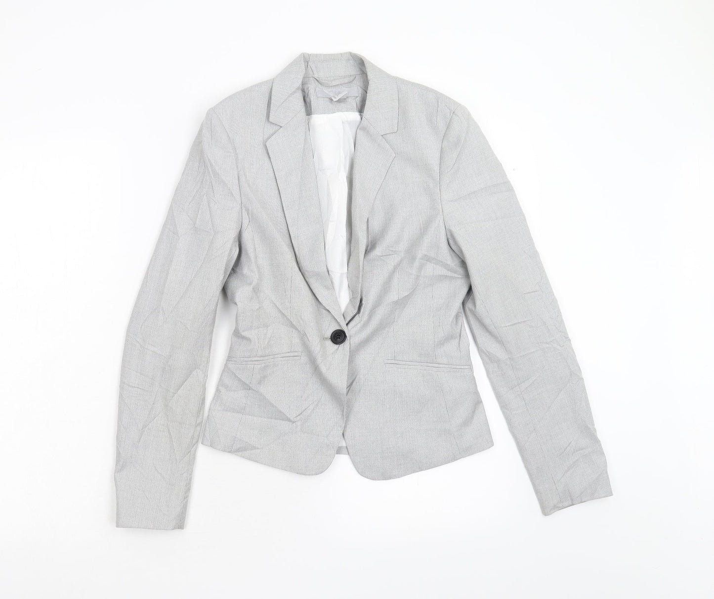 H&M Womens Grey   Jacket Blazer Size 32