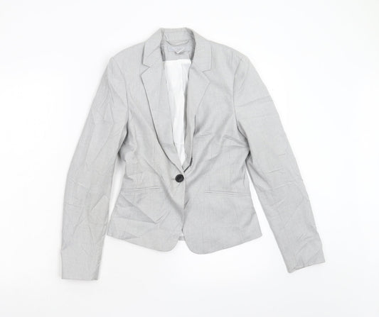 H&M Womens Grey   Jacket Blazer Size 32
