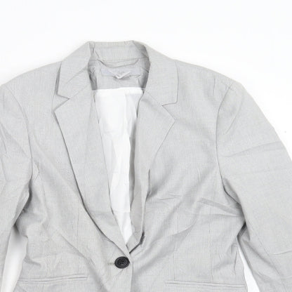 H&M Womens Grey   Jacket Blazer Size 32