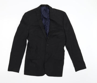Mens UK Size 36 Red Herring Regular Black Suit Jacket