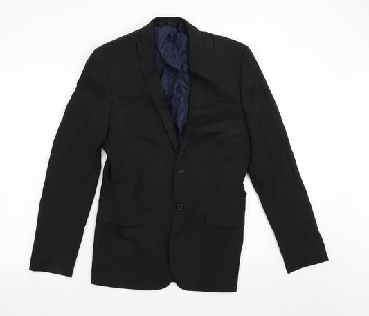 Mens UK Size 36 Red Herring Regular Black Suit Jacket