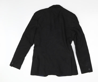 Mens UK Size 36 Red Herring Regular Black Suit Jacket