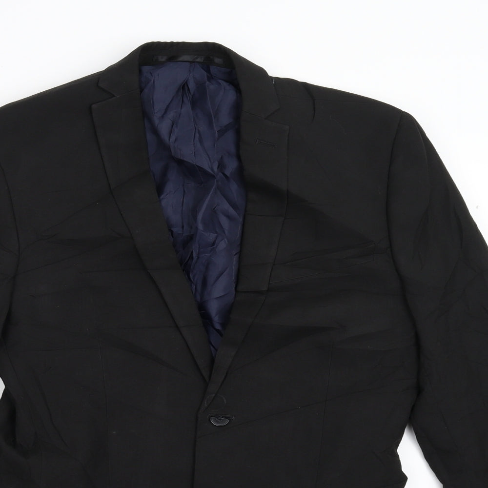 Mens UK Size 36 Red Herring Regular Black Suit Jacket
