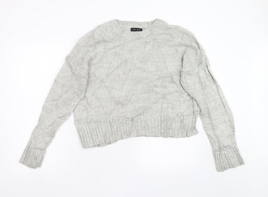 Womens UK Size L New Look Grey Pullover Jumper