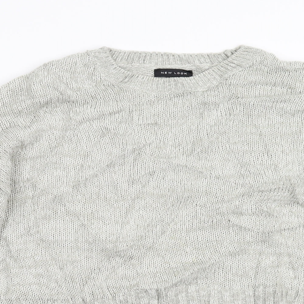 Womens UK Size L New Look Grey Pullover Jumper