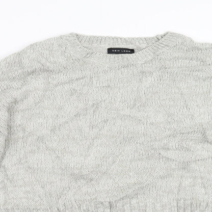 Womens UK Size L New Look Grey Pullover Jumper