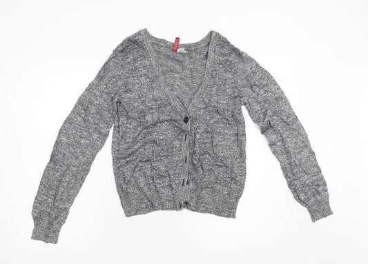 Divided Womens Grey  Knit Cardigan Jumper Size M