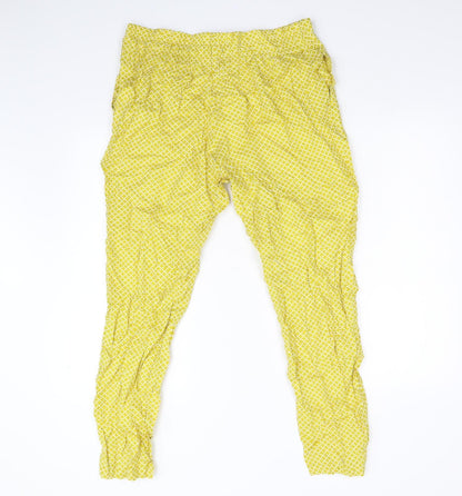 Womens UK Size 14 M&S Regular Fit  Yellow Trousers