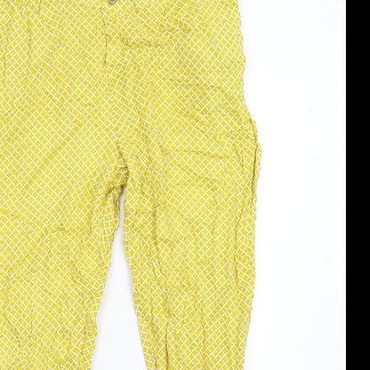 Womens UK Size 14 M&S Regular Fit  Yellow Trousers