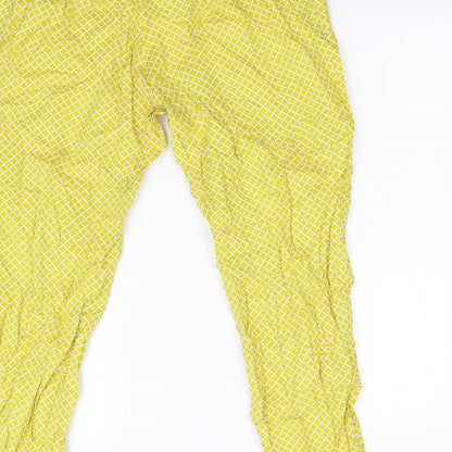 Womens UK Size 14 M&S Regular Fit  Yellow Trousers