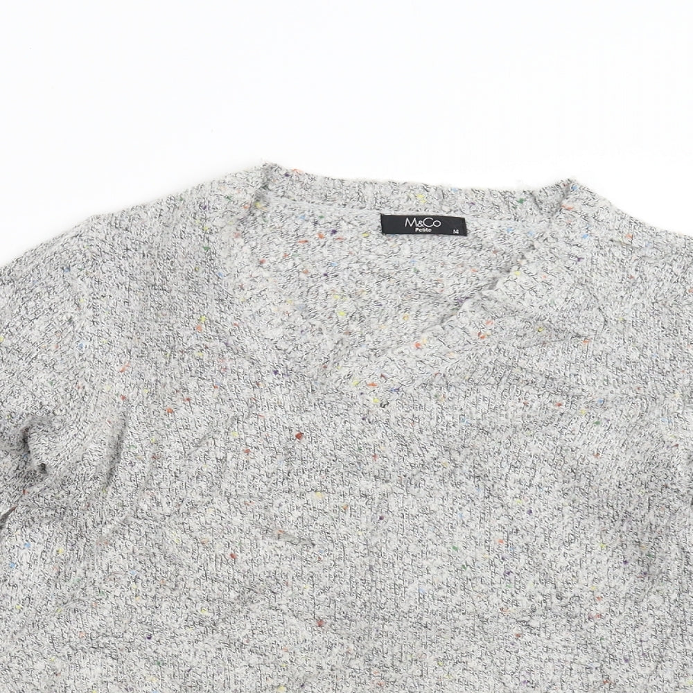 Womens UK Size 14 M&Co Grey Pullover Jumper