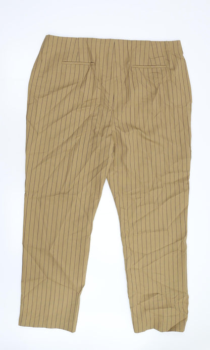 Autograph Womens Brown Striped  Trousers  Size 22 L31 in