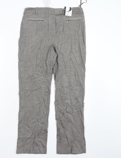 Etite Womens Grey   Trousers  Size 8 L27 in