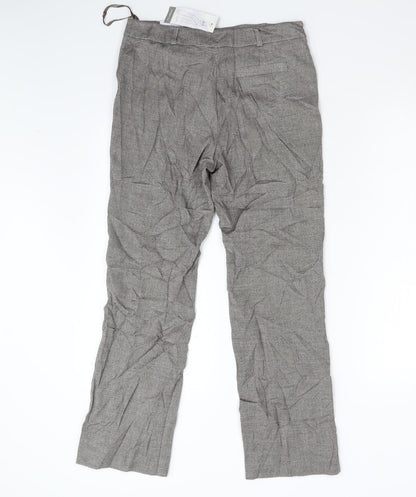 Etite Womens Grey   Trousers  Size 8 L27 in