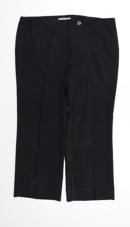 Womens UK Size 16 M&S Regular Fit Dress Pants Black Trousers