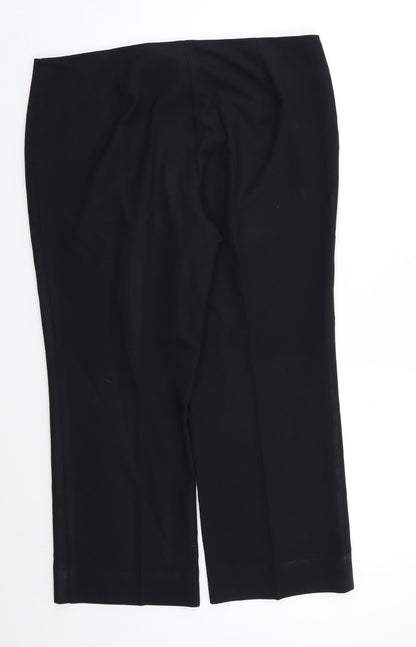 Womens UK Size 16 M&S Regular Fit Dress Pants Black Trousers
