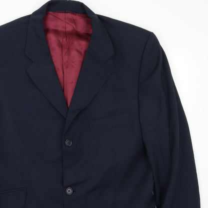 Mens UK Size L Angelico Regular Blue Suit Jacket