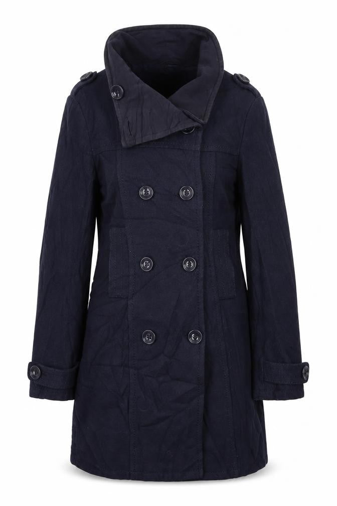 Womens UK Size S H&M Blue Pea Coat