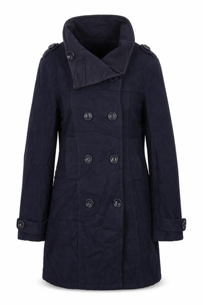 Womens UK Size S H&M Blue Pea Coat