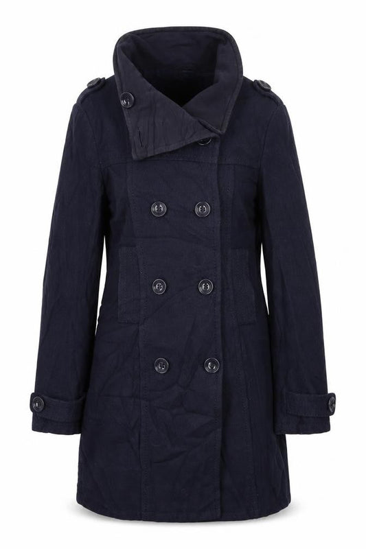 Womens UK Size S H&M Blue Pea Coat
