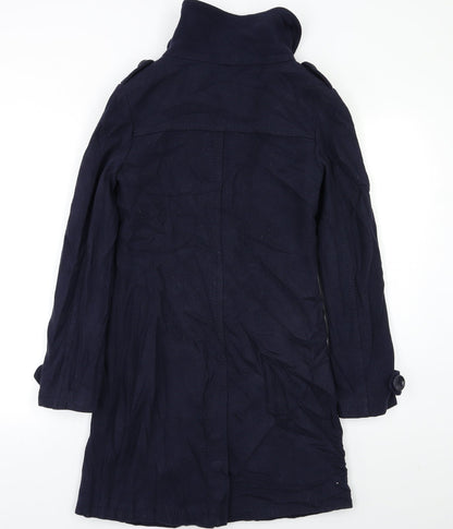 Womens UK Size S H&M Blue Pea Coat