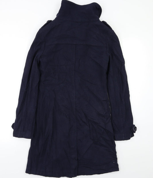 Womens UK Size S H&M Blue Pea Coat