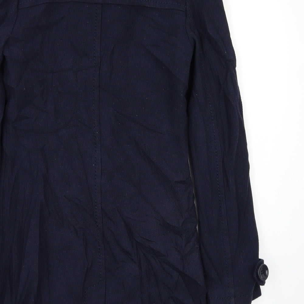 Womens UK Size S H&M Blue Pea Coat