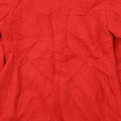 Womens UK Size 12 New Look Red Biker Coat