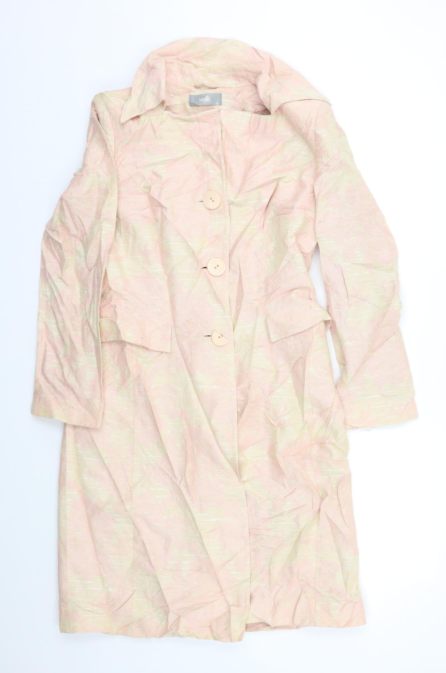 Womens UK Size 12 Wallis Beige Overcoat