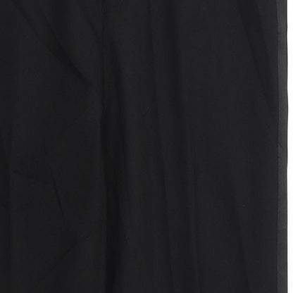 Womens UK Size 32 Preworn Regular Fit Dress Pants Black Trousers