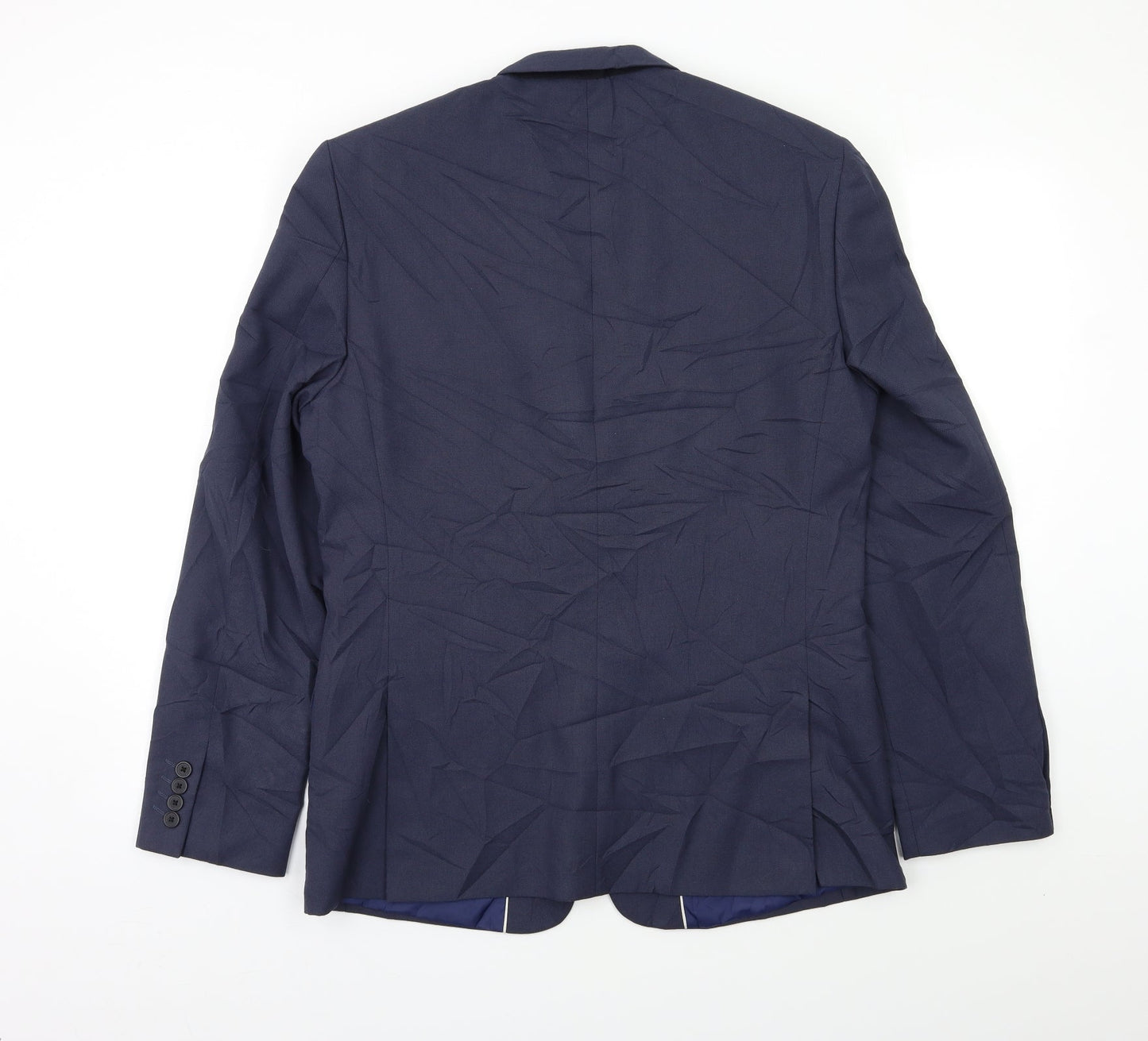 Mens UK Size 40 River Island Regular Blue Suit Jacket