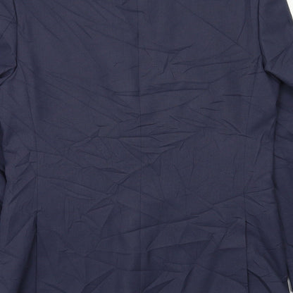 Mens UK Size 40 River Island Regular Blue Suit Jacket