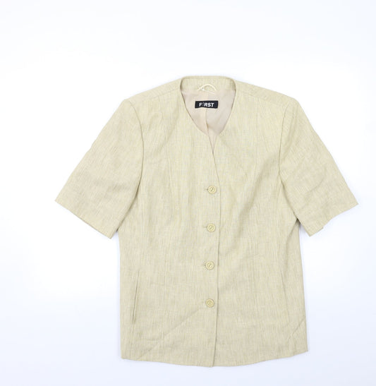 First Avenue Womens Beige   Jacket Blazer Size M